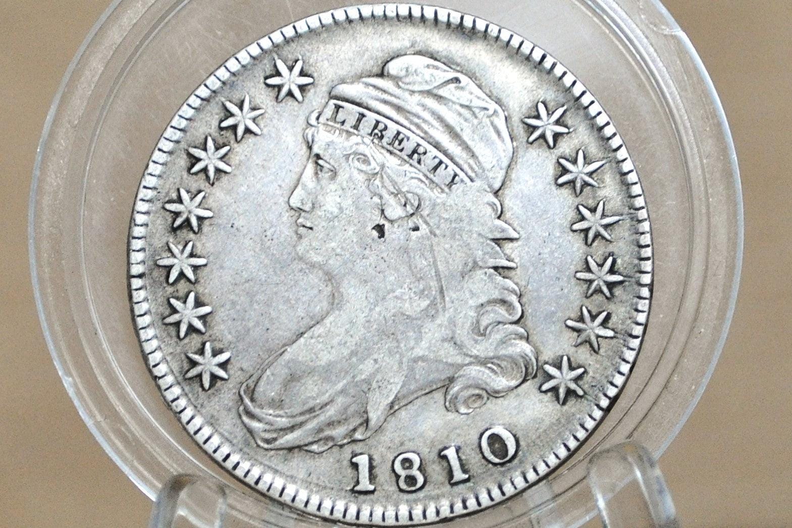 1810 Capped Bust Half Dollar - VF - 1810 Half Dollar US Half Dollar 1810, Rare Early Half, Low Mintage, Great Detail