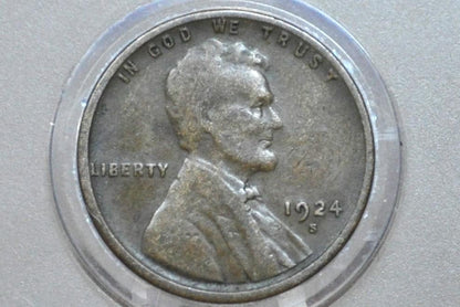 1924 Wheat Pennies, P,D,S - Choose by Mint / Grade / Condition - San Francisco Mint Denver, Philadelphia - 1924 S Wheat Ear Cent 1924D