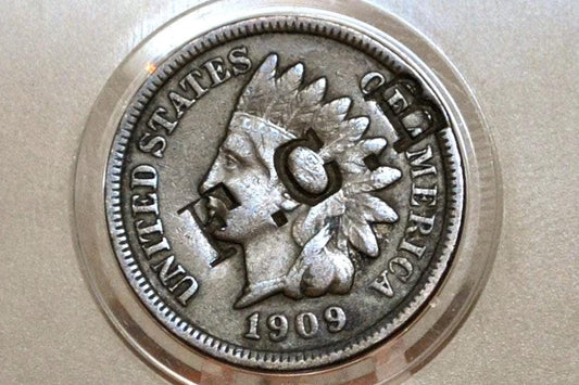 1909 Indian Head Penny Counter Stamped Coinage "F.c.b" - Counter Marked 1909 Indian Head "F.c.b"