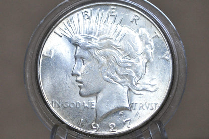 1927-S Peace Silver Dollar - Choose by Grade / Condition - San Francisco Mint - 1927 S Silver Dollar 1927S Peace Dollar Key Date