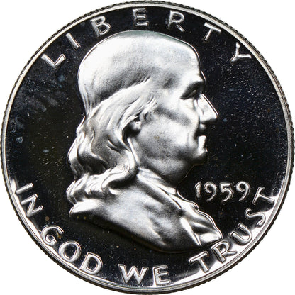 1959 Franklin Half Dollar P&D Mints - Circulated to BU, Choose by Grade and Mint - 1959 Silver Half Dollar 1959 D Franklin Half Dollar 1959P