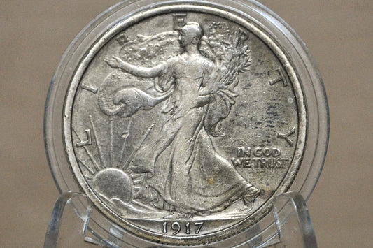 1917 Walking Liberty Silver Half Dollar - Choose by Grade - Philadelphia Mint - 1917-P Walking Liberty Half Dollar - 1917 P Half Dollar