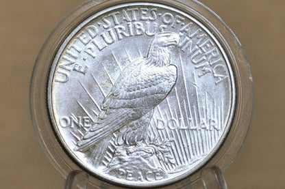 1921 Peace Silver Dollar - MS63 (Uncirculated) Grade / Condition 1921 High Relief Peace Dollar Silver - Very High Grade, Rare