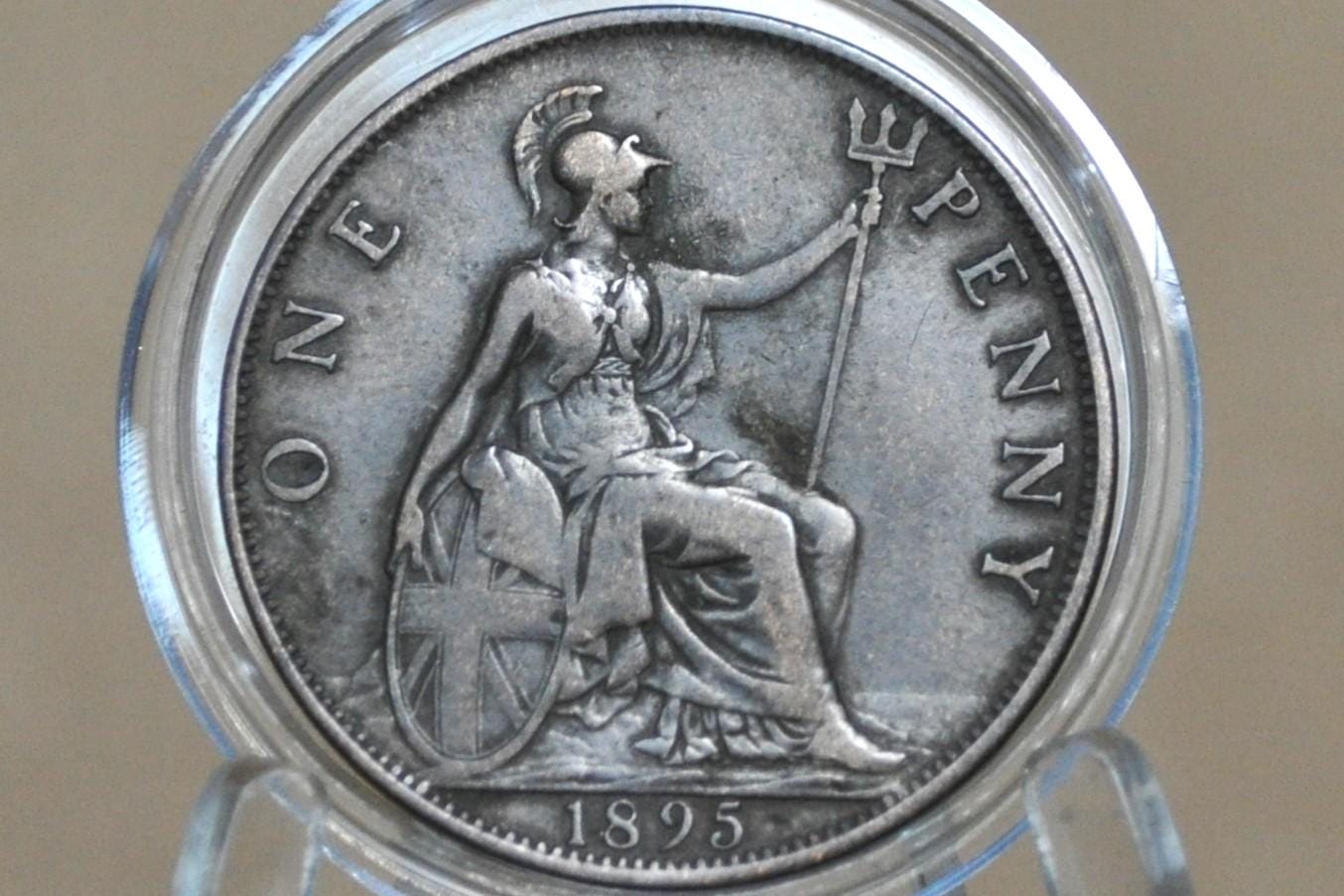 Old British Pennies - 1860-1901 Great Britain One Penny - Choose by Date! -UK Large Penny Size-Queen Victoria 1 Penny 1800s British Pennies