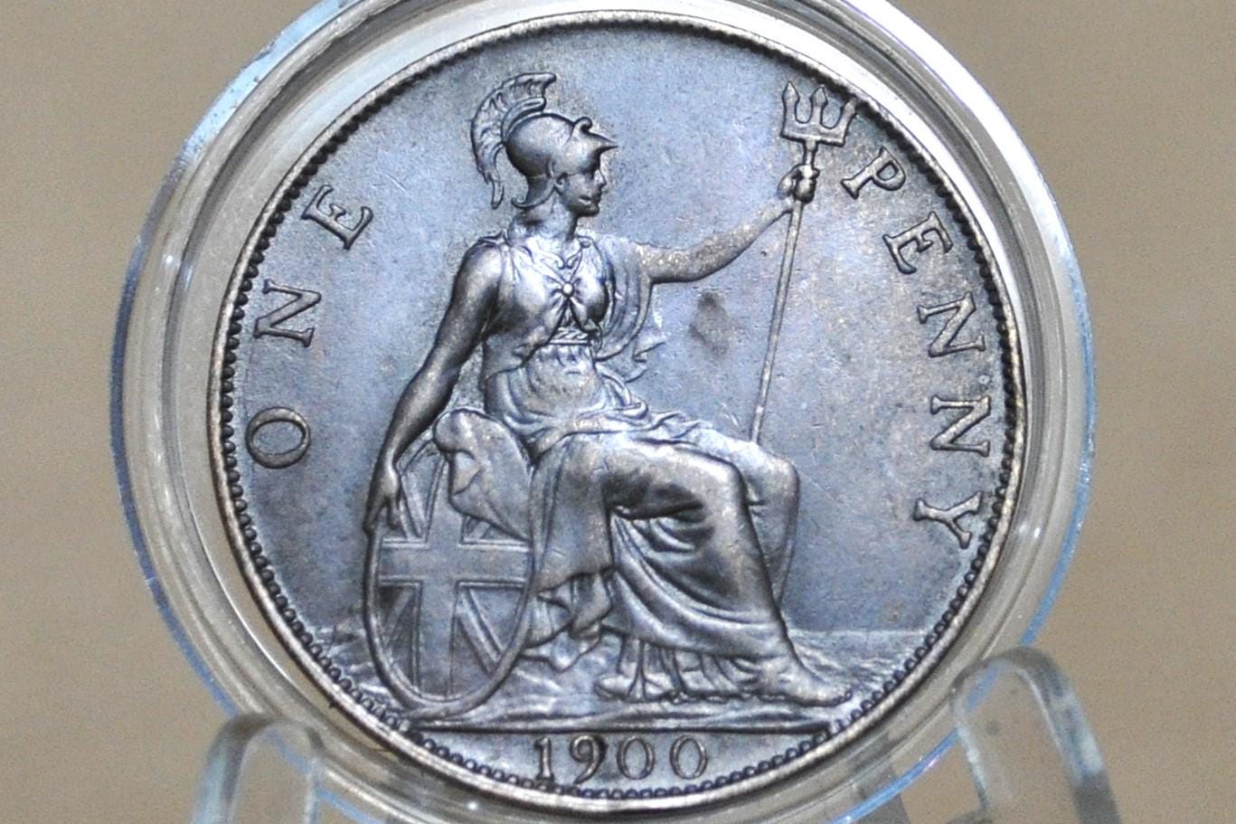 Old British Pennies - 1860-1901 Great Britain One Penny - Choose by Date! -UK Large Penny Size-Queen Victoria 1 Penny 1800s British Pennies