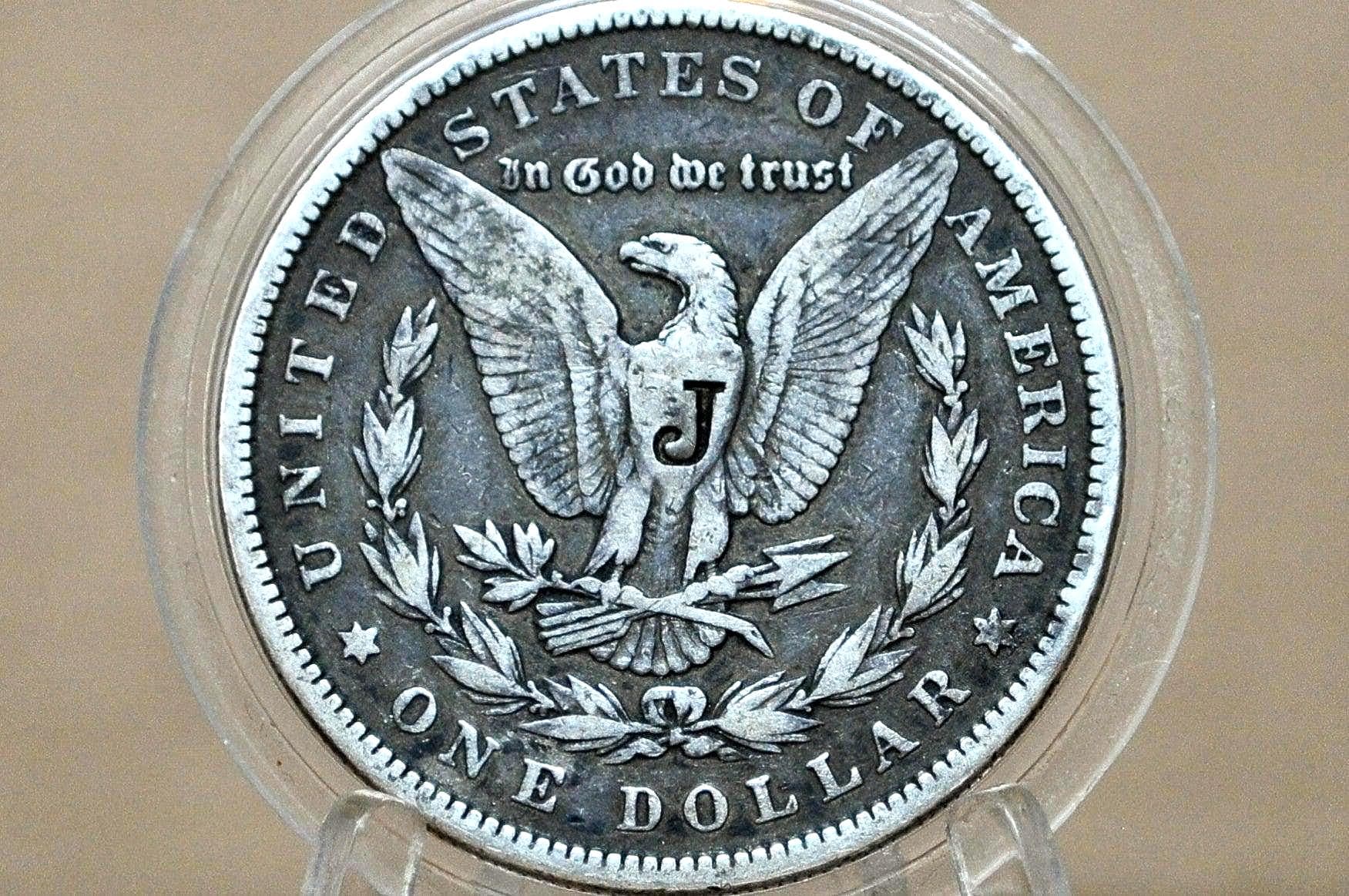 1885 Morgan Silver Dollar Counter Stamped "J" - Countermarked 1885 Morgan Silver Dollar Stamped "J"