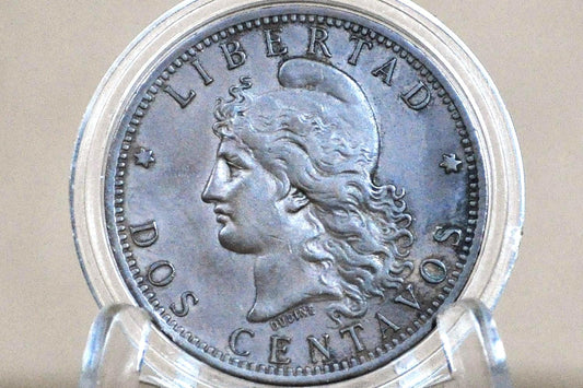 1883 Republic of Argentina Libertas Dos Centavos - AU - High Grade, Beautiful Coin - 1883 2 Centavos Argentina