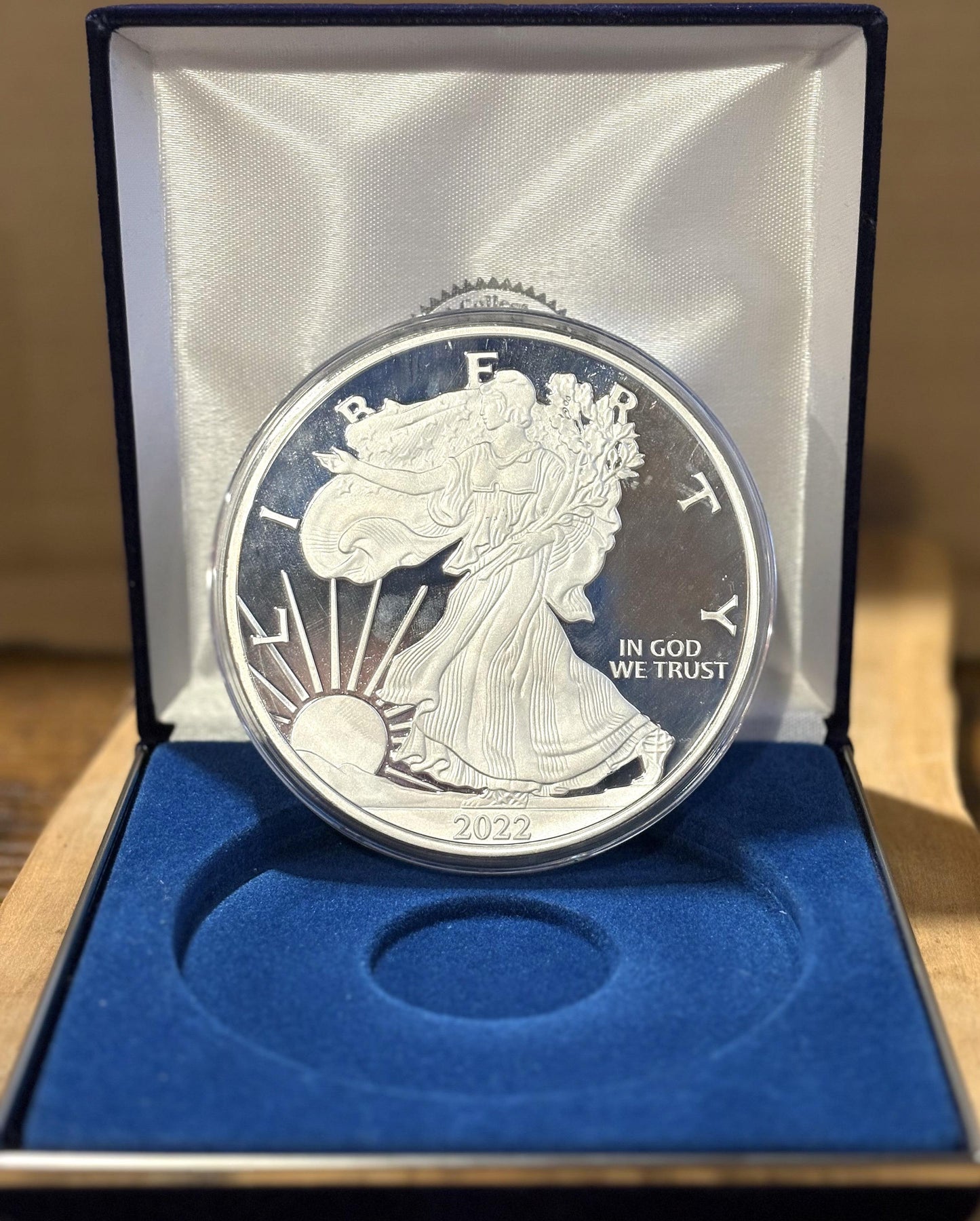 2022 American Silver Eagle One Troy Pound Fine Silver .9999 - One Troy Pound Fine Silver .9999 Silver Eagle Large Collectible