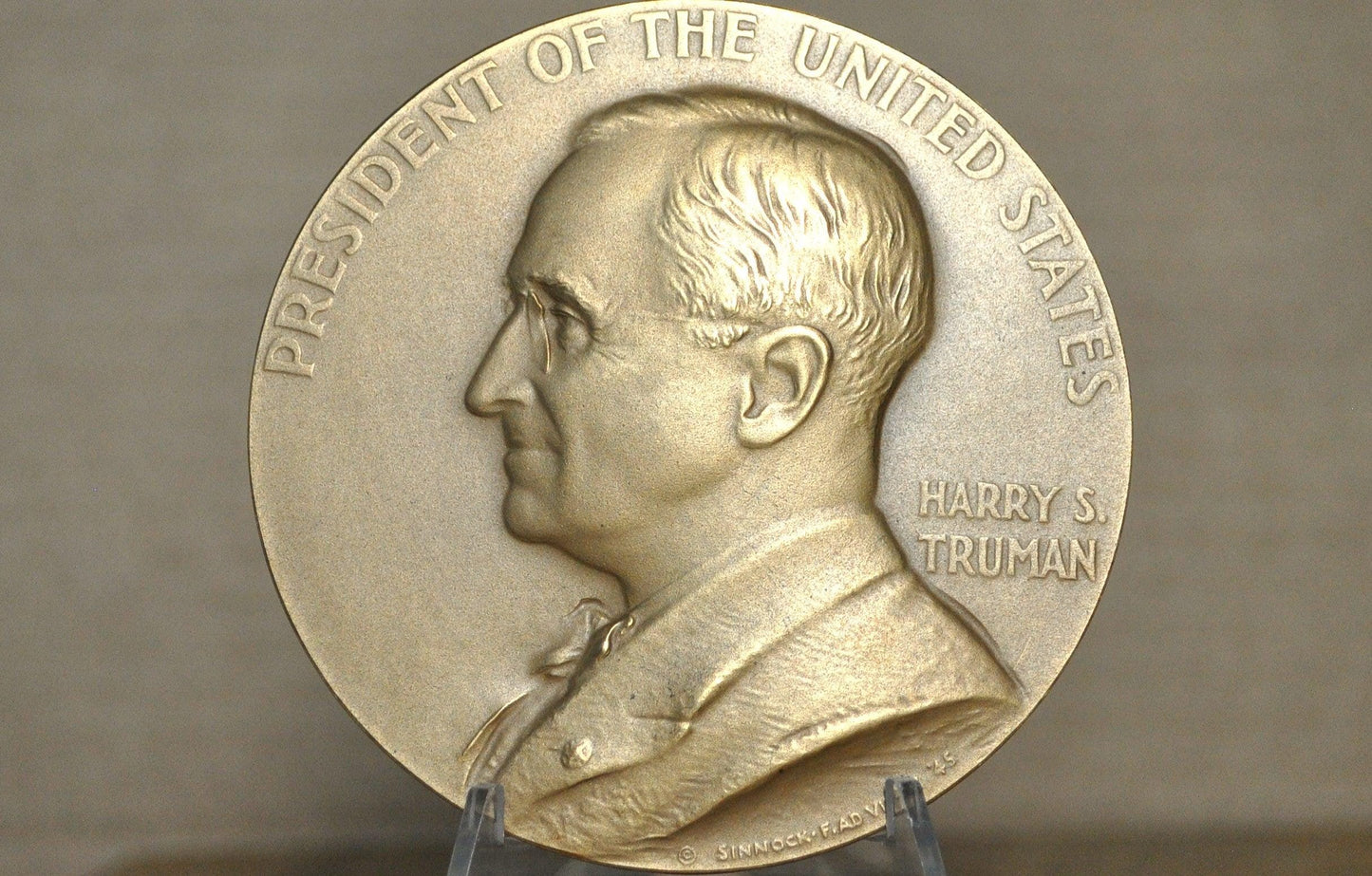 Harry S Truman Presidential Inaugural Medal - Official Harry S. Truman Presidential Inaugural Bronze Medal
