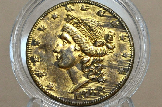 1868 N.Y. Munn & Co. Scientific American Solicitor of Patents Shell Card Token - Rare 1868 Munn and Co. Patent Solicitor Token