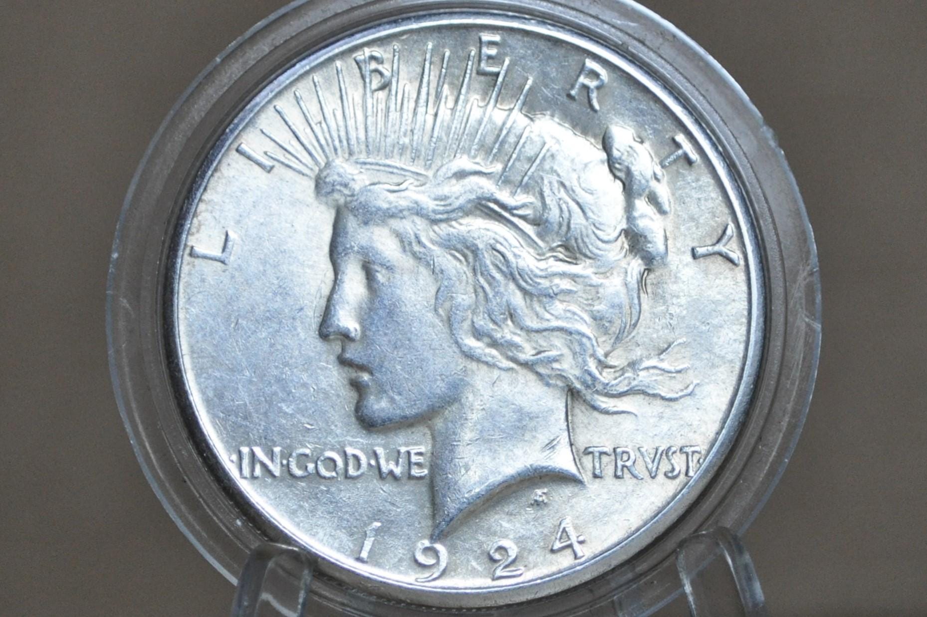 1924-S Peace Silver Dollar - Choose by Grade - 1924 S Silver Dollar - Lower Mintage - 1924S Silver Dollar Peace -San Francisco Mint