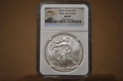 Silver Eagles 1 oz. Bullion - Choose by Date - One Ounce Fine Silver - 1986-2000's Silver Walking Liberty One Ounce Silver Proofs, MS, Slabs