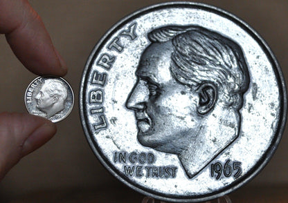 Paper Weight Large Novelty US Dime - Gag Gift Large One Dime