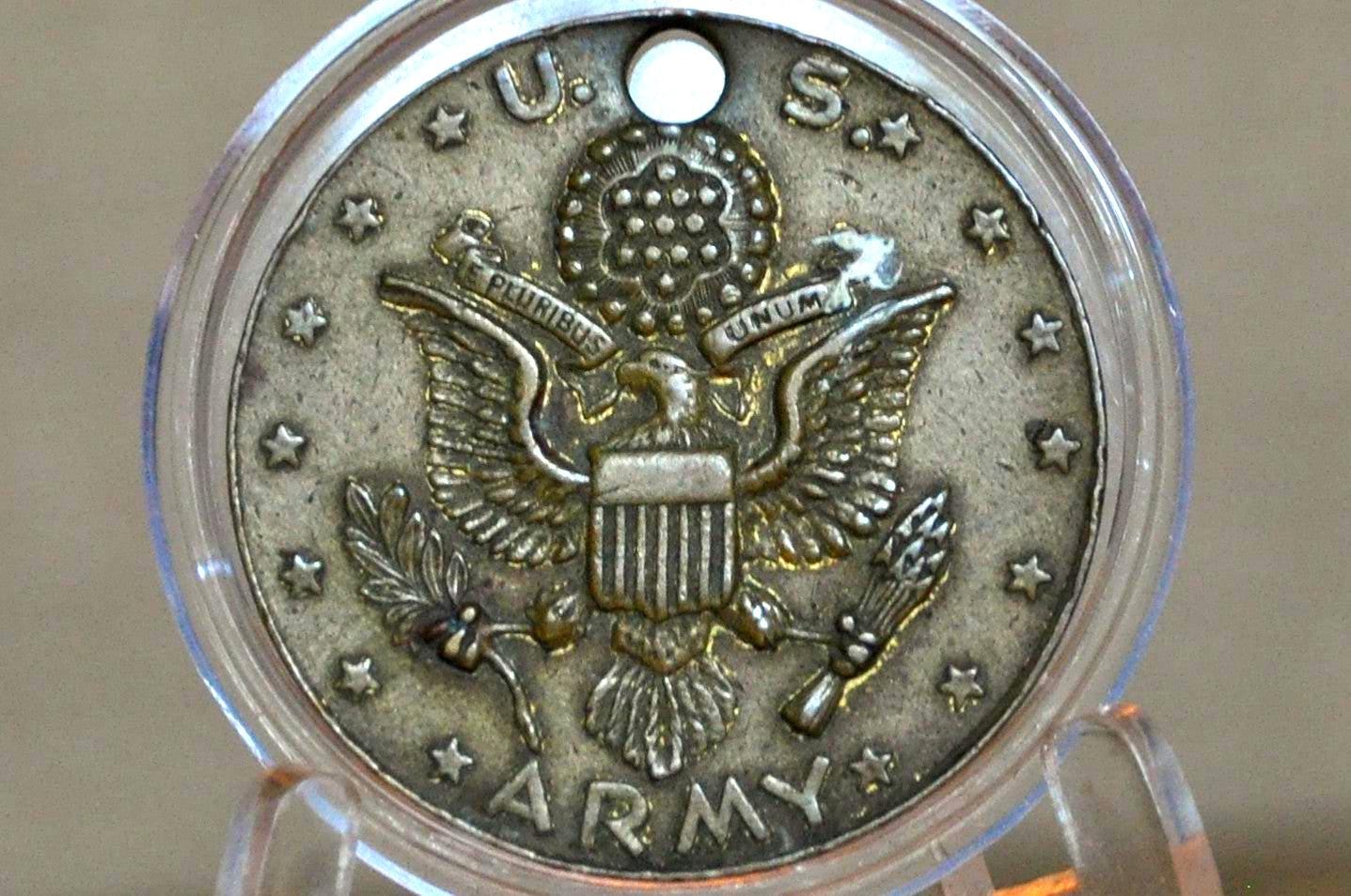 U.s. Army Holed Token - United States Of America Army Token - U.s. Army Service Medallion