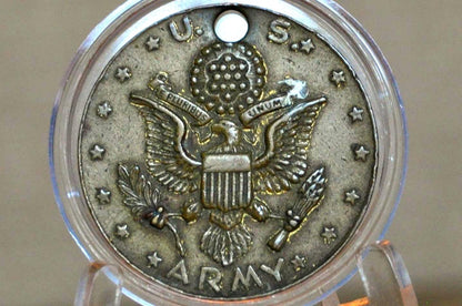 U.s. Army Holed Token - United States Of America Army Token - U.s. Army Service Medallion