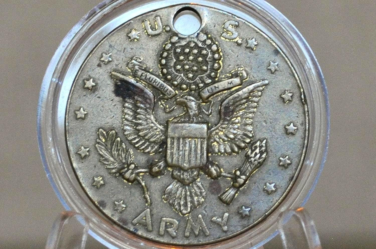 U.s. Army Holed Token - United States Of America Army Token - U.s. Army Service Medallion