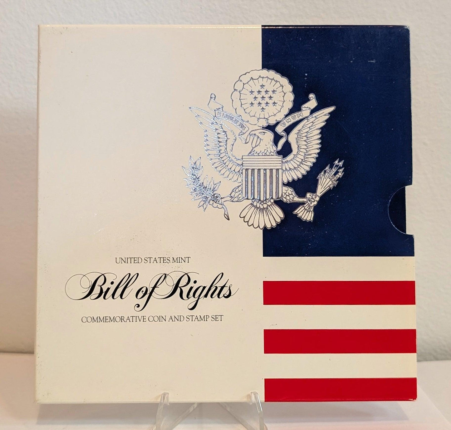 1993 Bill of Rights Commemorative Coin & Stamp Set US Mint - James Madison 90% Silver Half Dollar and Stamp Set