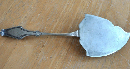 Antique Silverware Cake Server -Victorian Engraved Pie Server - Vintage Floral Motif Pastry Server
