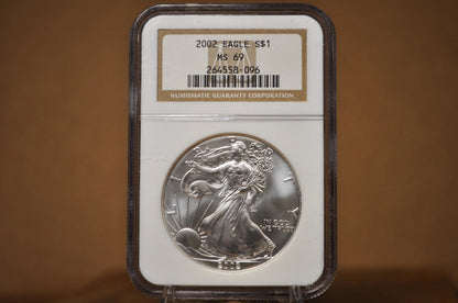 Silver Eagles 1 oz. Bullion - Choose by Date - One Ounce Fine Silver - 1986-2000's Silver Walking Liberty One Ounce Silver Proofs, MS, Slabs