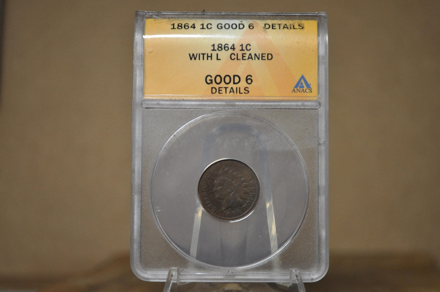 1864 Indian Head Penny - Choose by Grade F-XF (Fine to Extremely Fine) -Civil War Era Coin - Indian Head Cent 1864 Cent - Bronze, No L
