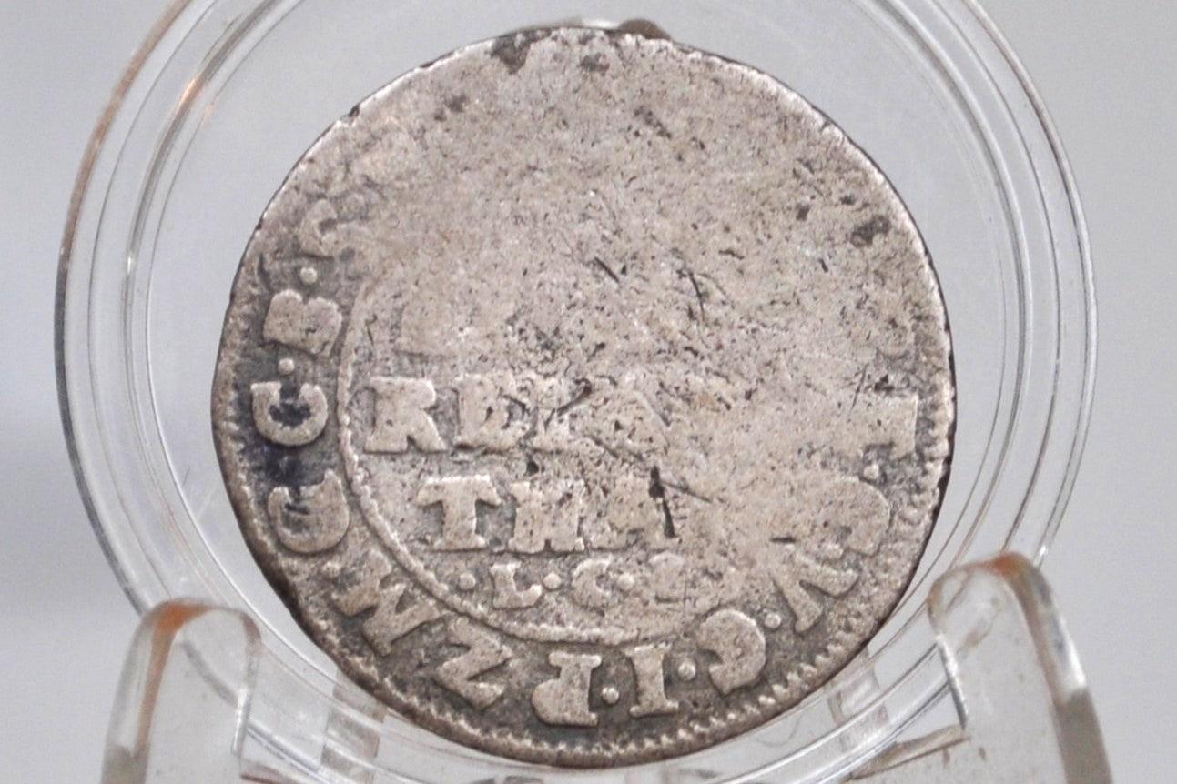 Silver 1691 State of Brandenburg 1 Thaler Coin - Great Condition - Frederick III - Kingdom of Prussia - German States Coins -