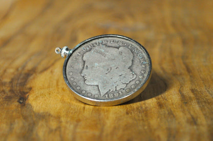 1891 O Morgan Silver Dollar Necklace Pendant - New Orleans Mint - 1891 O Morgan Dollar - 1891 O Morgan Silver - Coin Jewelry