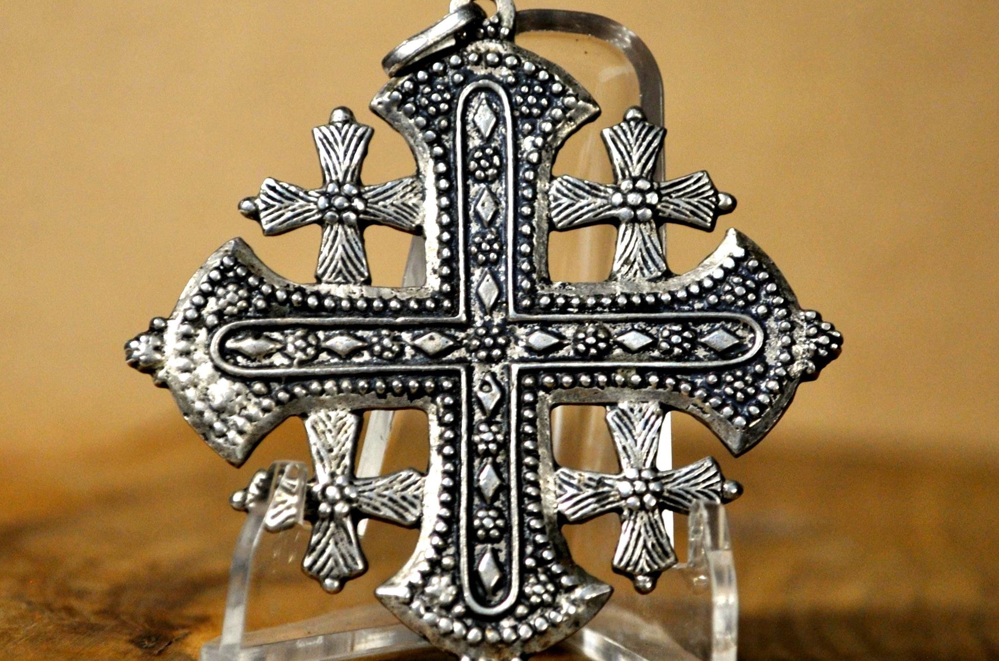 Large 950 Sterling Silver Jerusalem Maltese Cross Medal Pendant - Stamped and Tested 950 Sterling Silver - Jesus Jewelry - Knights of Malta