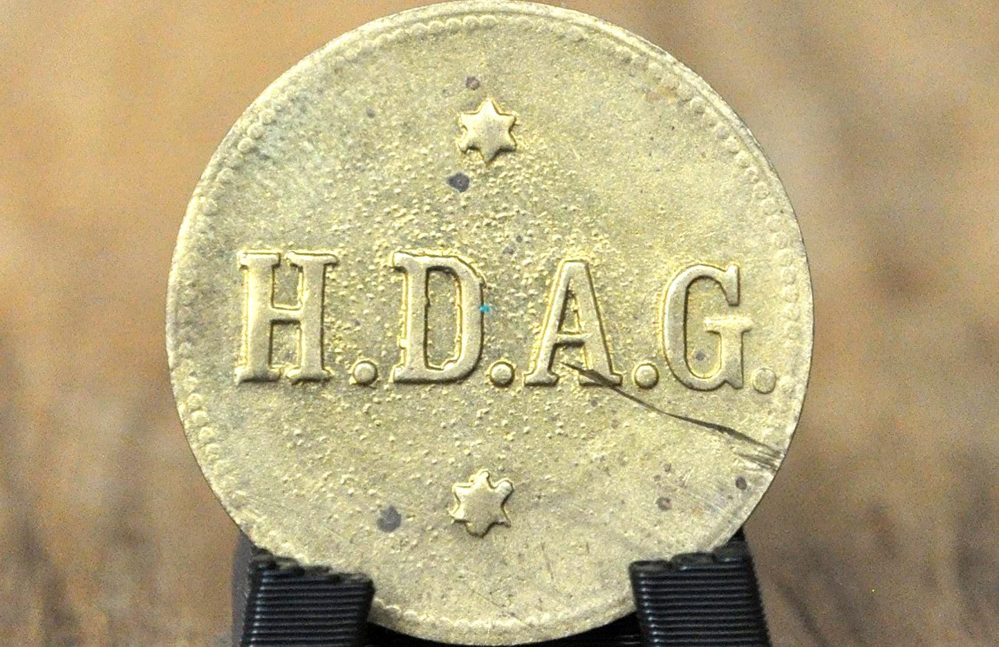 H.d.a.g. (Hafen Dampfschiff Aktien Gesellschaft) Hamburg Ferry Token - Vintage German Brass Faehrmarke Transit Token