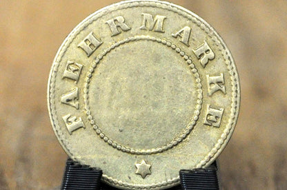 H.d.a.g. (Hafen Dampfschiff Aktien Gesellschaft) Hamburg Ferry Token - Vintage German Brass Faehrmarke Transit Token