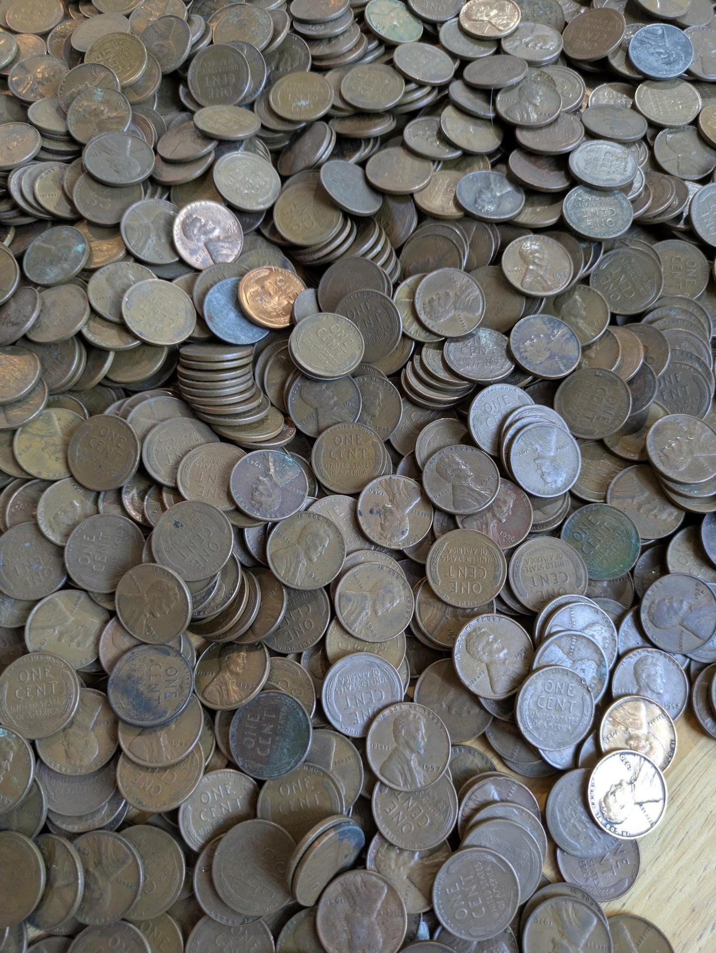 Copper Pennies by the Pound! Wheat or Memorial Large Mix of Dates - US Wheat Back Cents - Antique Coins