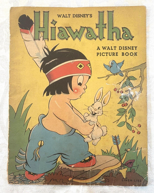 Vintage Walt Disney Hiawatha Picture Book 1938 - 1938 Whitman Walt Disney's Hiawatha Picture Book Classic Disney Collectible