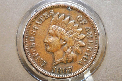 1867 Indian Head Penny - Key Date - Choose by Grade / Condition - Civil War Era Coin - 1867 Cent