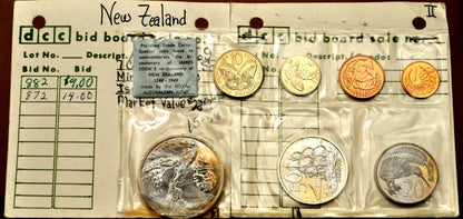 1969 New Zealand Cook Commemorative 7-Coin Specimen Set - Captain Cook Bicentenary Commemorative Coin Issue (1769–1969)