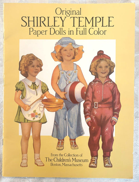 Vintage Shirley Temple Collectible: 4 Dolls & 30 Costumes Unused - Authentic Shirley Temple Repro Paper Doll Book