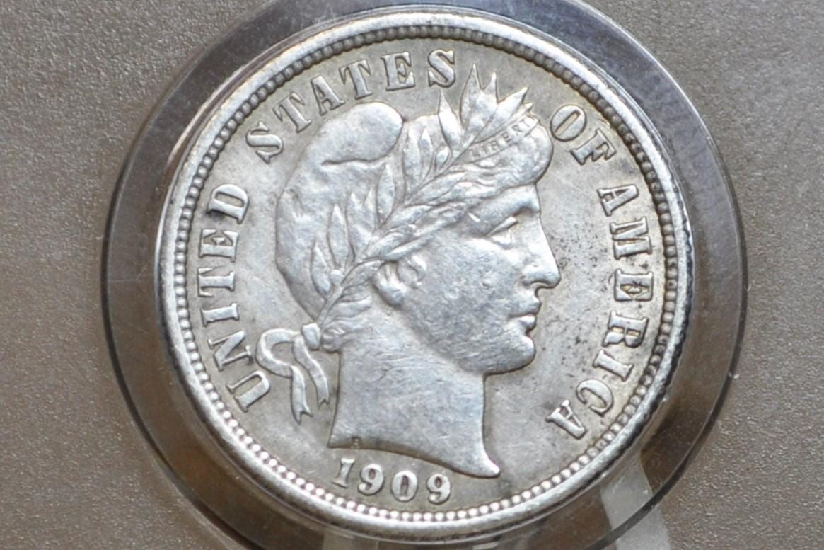 1909 Barber Silver Dime - Choose by Grade / Condition - 1909 P Silver Dime 1909P
