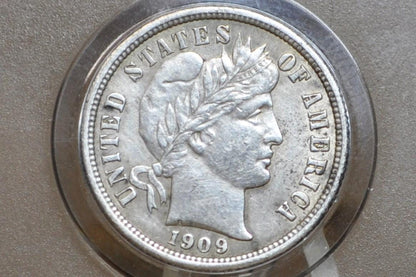 1909 Barber Silver Dime - Choose by Grade / Condition - 1909 P Silver Dime 1909P