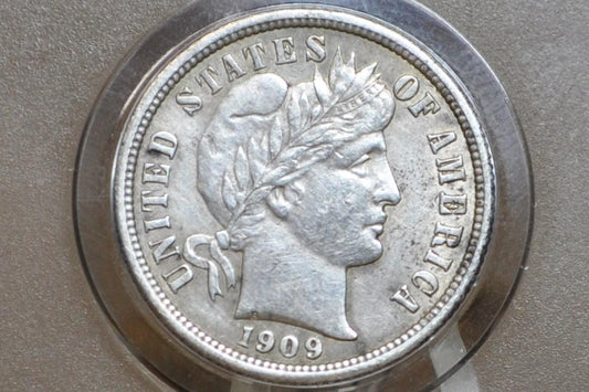 1909 Barber Silver Dime - Choose by Grade / Condition - 1909 P Silver Dime 1909P