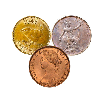 1930's 40's & 50's UK Farthings Great Britain - Choose by Date! - UK 1 Farthing 1944 Wren Design, Great Britain Farthings