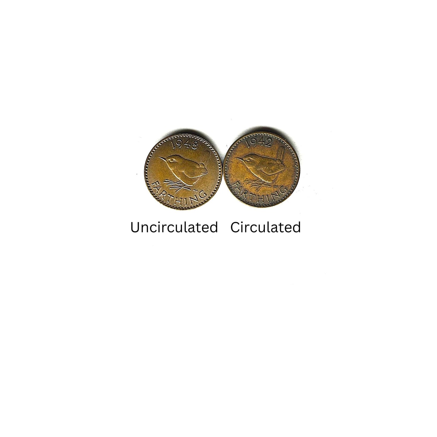 1930's 40's & 50's UK Farthings Great Britain - Choose by Date! - UK 1 Farthing 1944 Wren Design, Great Britain Farthings