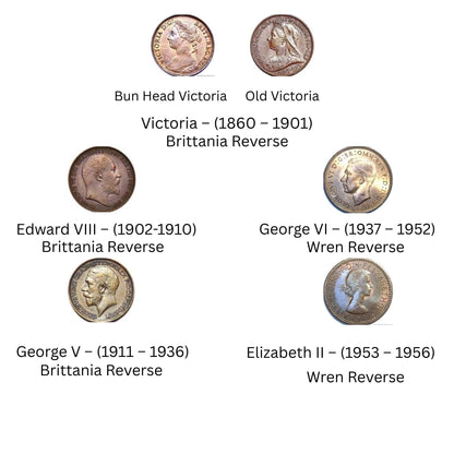 1930's 40's & 50's UK Farthings Great Britain - Choose by Date! - UK 1 Farthing 1944 Wren Design, Great Britain Farthings