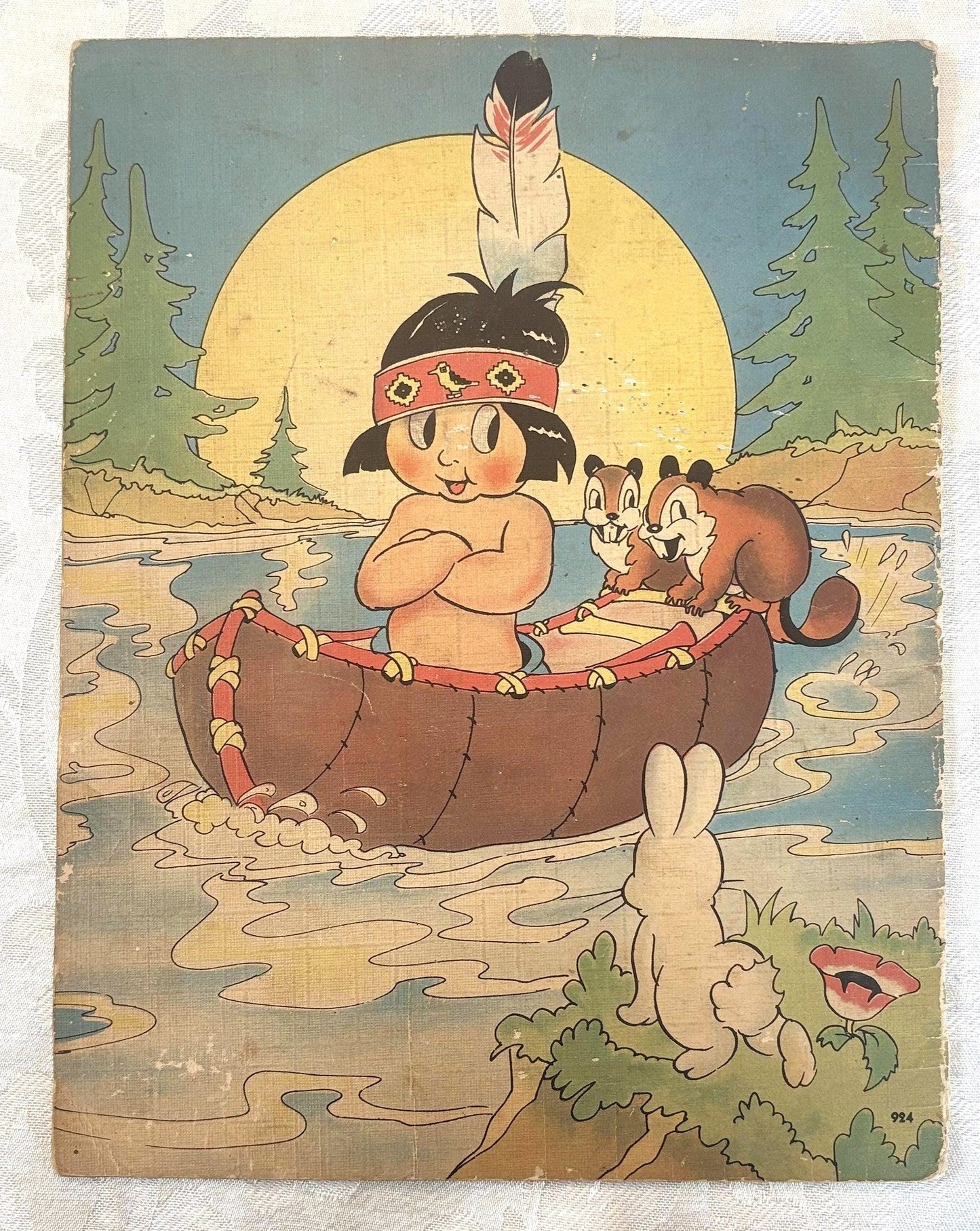 Vintage Walt Disney Hiawatha Picture Book 1938 - 1938 Whitman Walt Disney's Hiawatha Picture Book Classic Disney Collectible