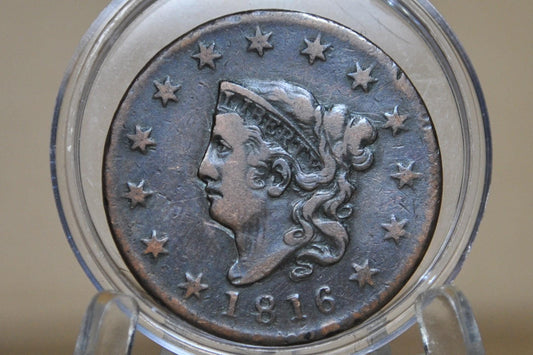 1816 Matron Head Large Cent - Choose by Condition / Grade - US Large Cent 1816 Coronet Liberty Head Cent - 1816 US Cent