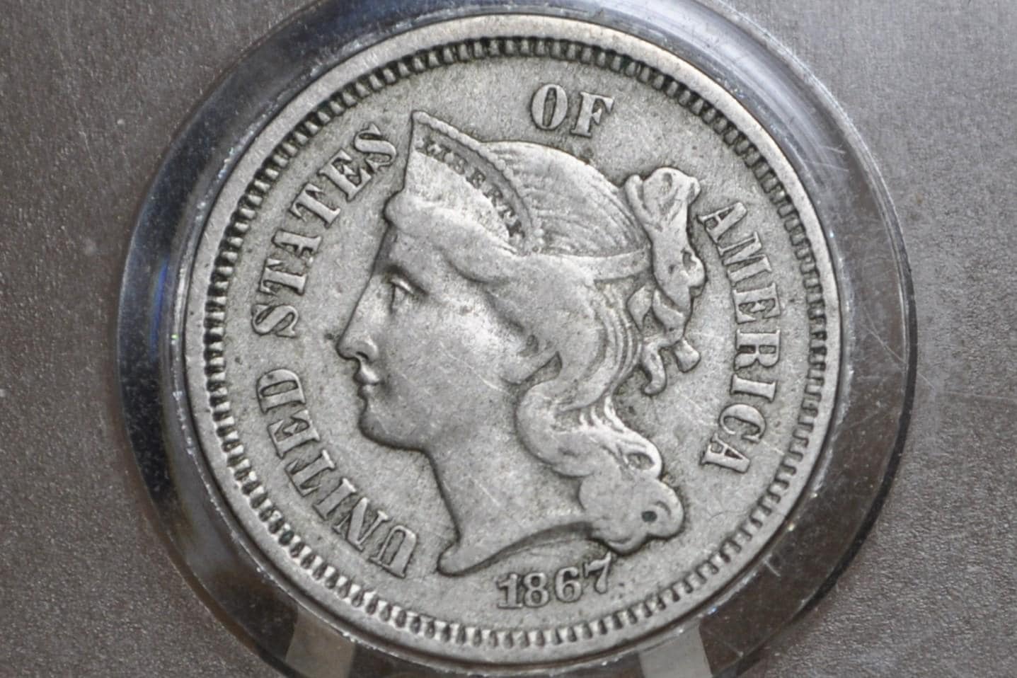 1867 Three Cent Nickel US Coin - Choose by Grade / Condition - Civil War Era - 3 Cent Nickel 1867