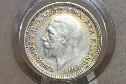 1928-1936 Great Britain Silver 3 Pence Silver - VF/XF Grades Conditions - King George - UK 3 Pence Great Britain Three Pence 50% Silver