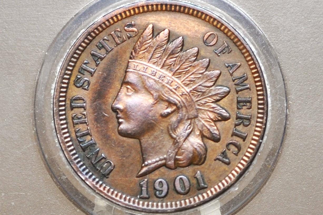 1901 Indian Head Penny - Choose by Grade / Condition - Indian Head Cent 1901