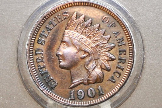 1901 Indian Head Penny - Choose by Grade / Condition - Indian Head Cent 1901