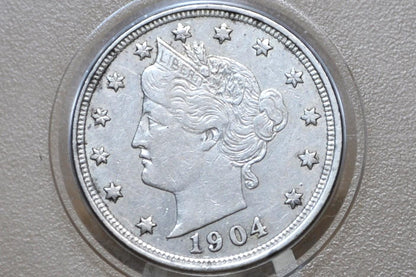 1904 Liberty Head Nickel - VG (Very Good) Condition - 1904 V Nickel - Liberty nickel 1904 Nickel