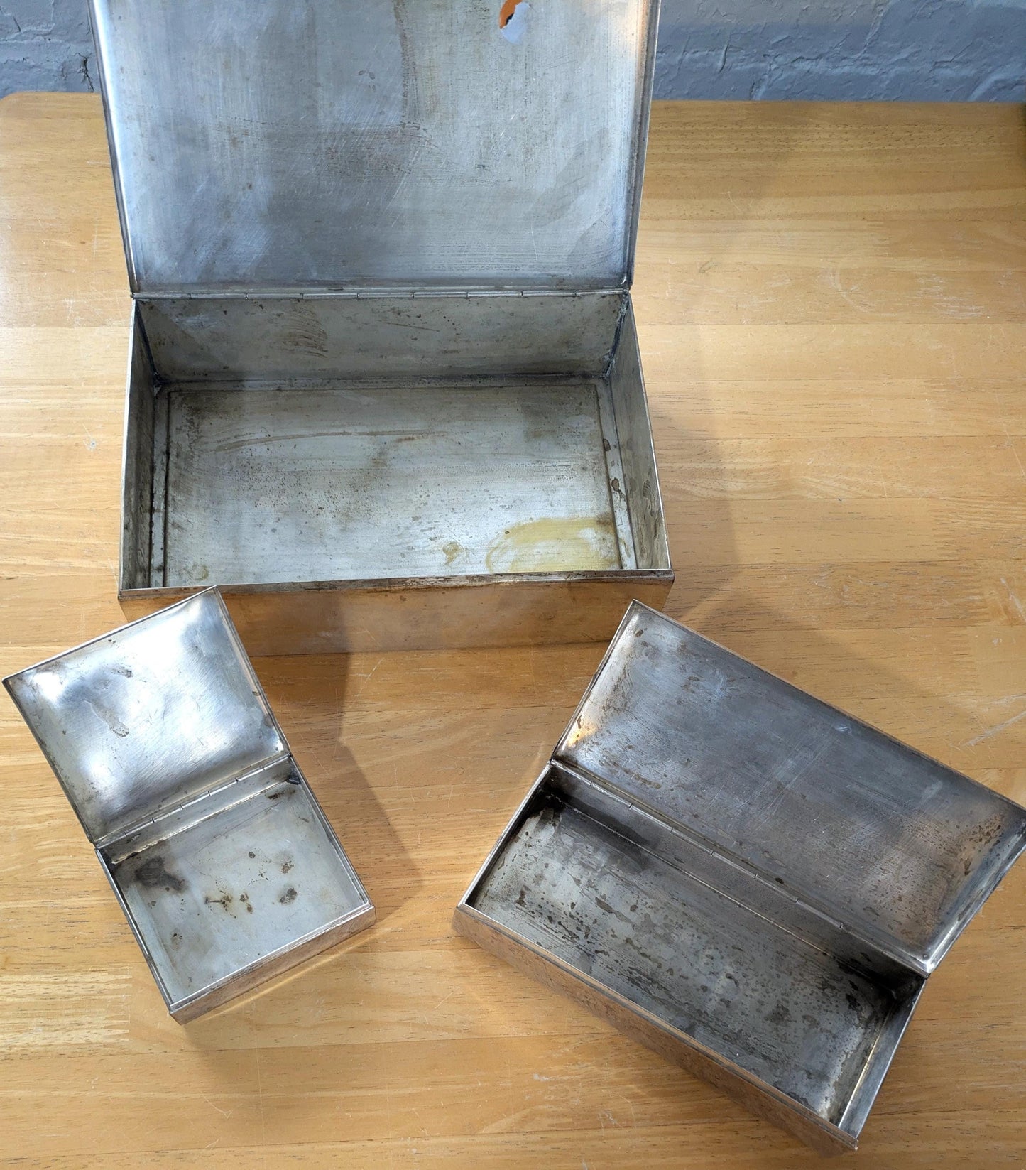 Towle Set of 3 Jewelry Boxes - Trinket Box - Treasure Chest - Small, Medium, Large - Measurements Seen in Photos