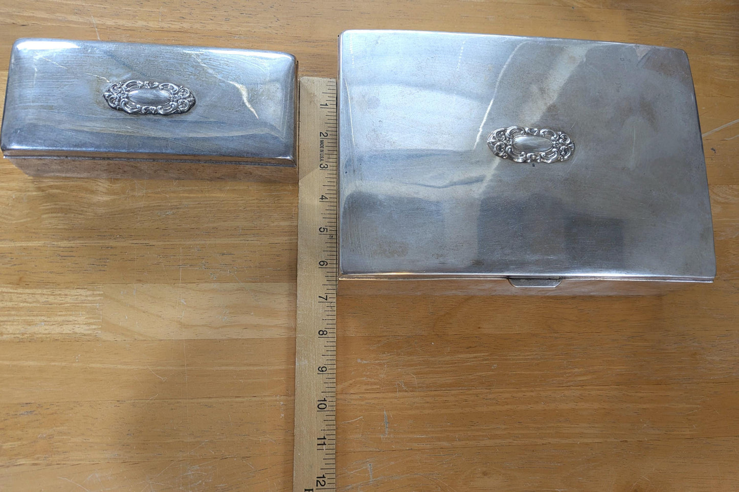 Towle Set of 3 Jewelry Boxes - Trinket Box - Treasure Chest - Small, Medium, Large - Measurements Seen in Photos