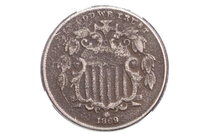 1869 Shield Nickel - Choose by Grade / Condition - 1869 Nickel - Shield Type Nickel 1800's - Shield Nickels